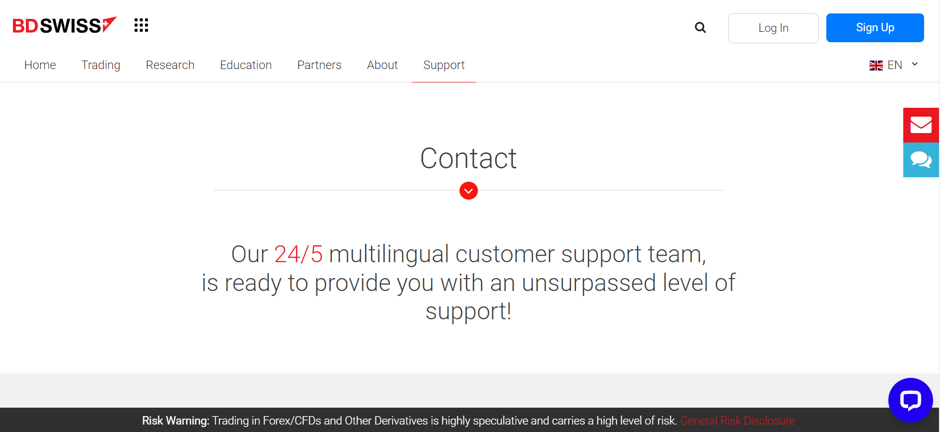 BDSwiss Customer Support