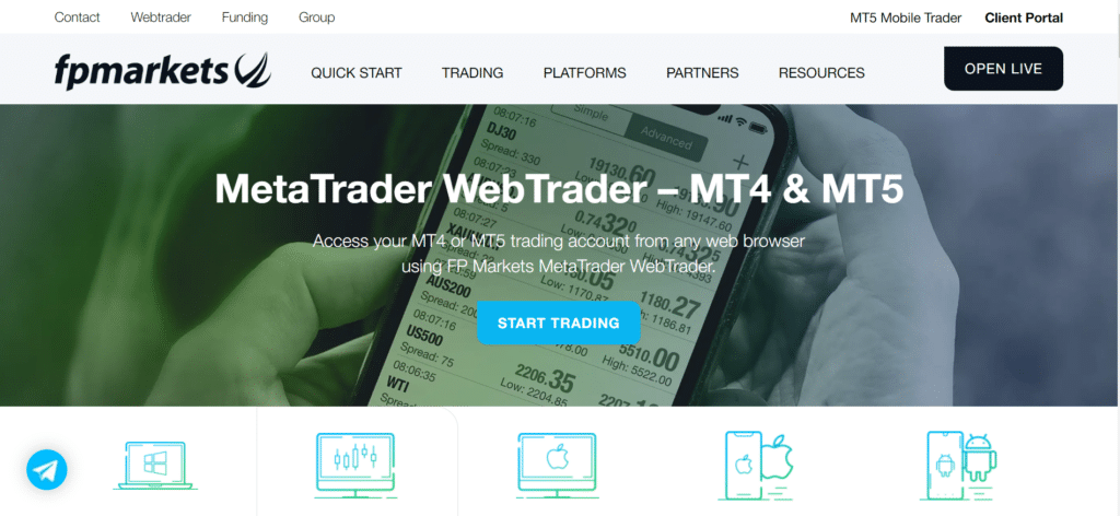 FP Markets Trading Platforms and Software