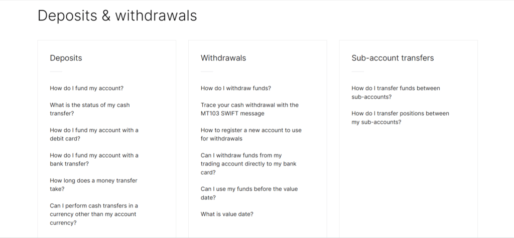 Saxo Bank Deposit & Withdrawal Options