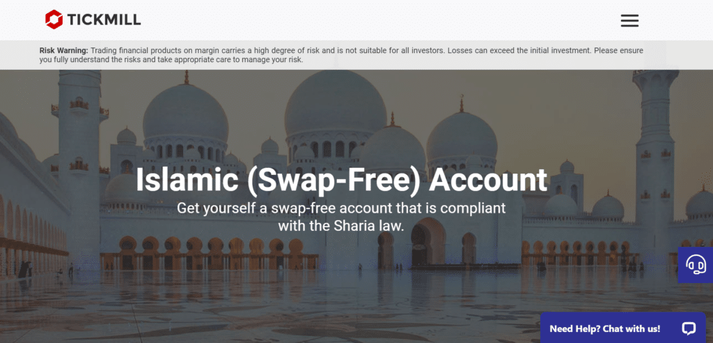 Tickmill Islamic Account