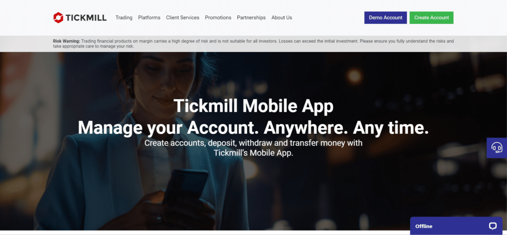 Tickmill Mobile App
