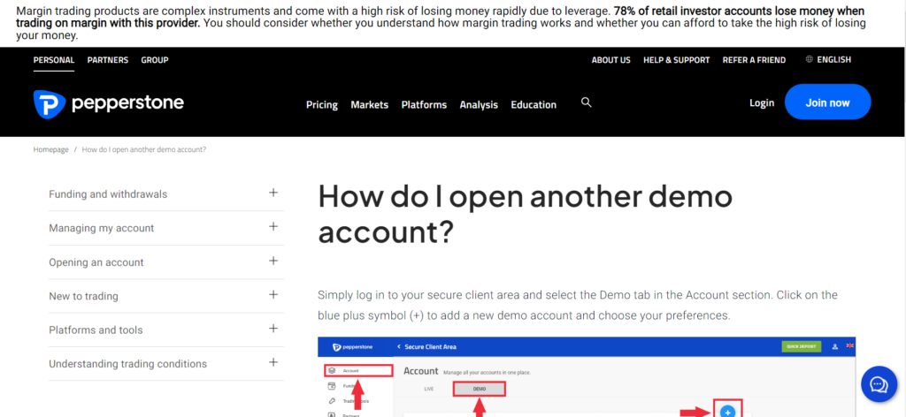 Pepperstone Demo Account