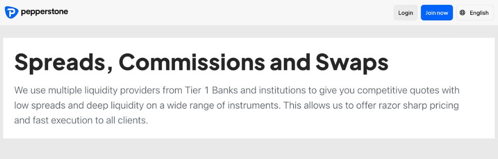 pepperstone spreads, commisions and swap fees